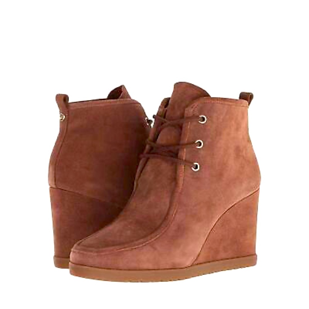 Michael Michael Kors Womens tamata Fabric Almond Toe Ankle, Dk Caramel, Size 10